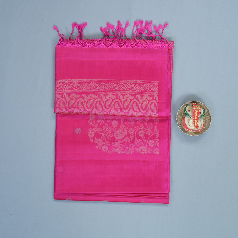 Hayagrivas Rani Pink Handloom Soft Silk Saree KBF863H2-2