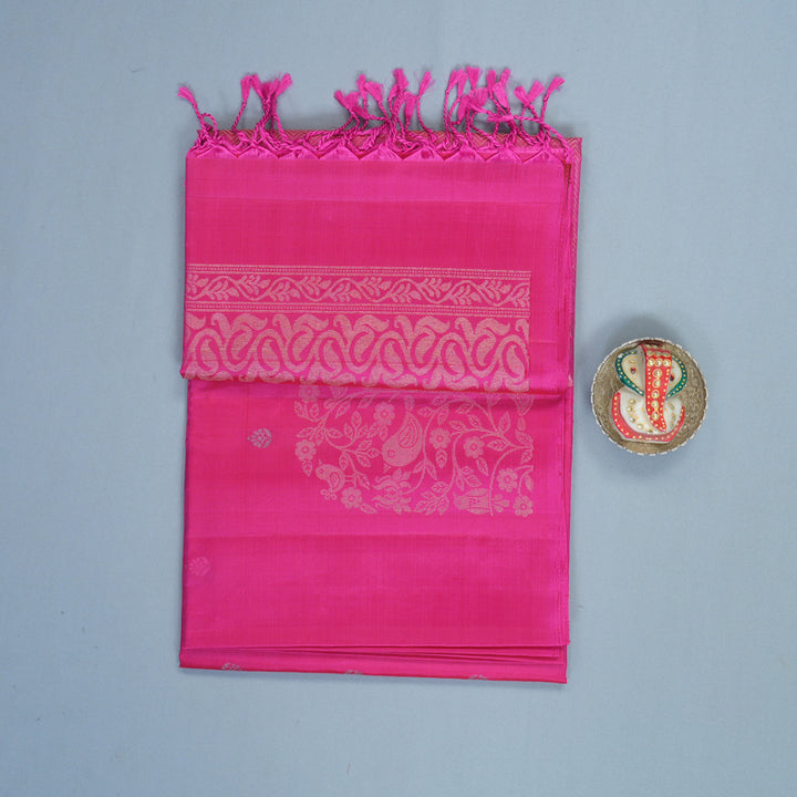 Hayagrivas Rani Pink Handloom Soft Silk Saree KBF863H2-2
