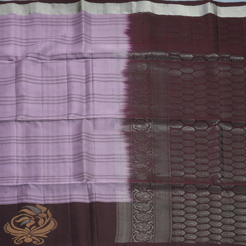 Hayagrivas Lilac Handloom Soft Silk Saree KBF863H8-1