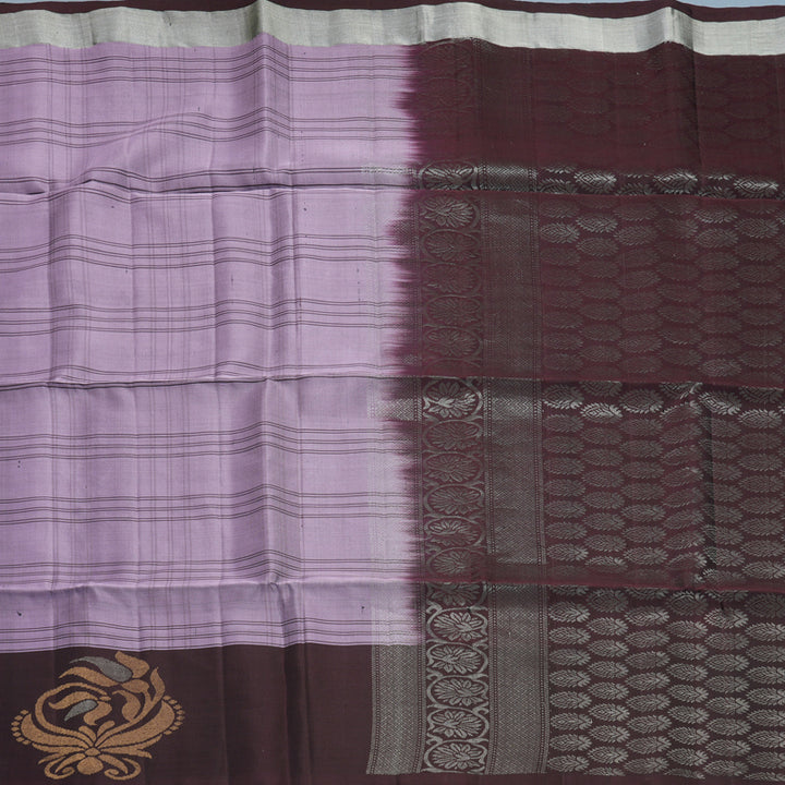 Hayagrivas Lilac Handloom Soft Silk Saree KBF863H8-1