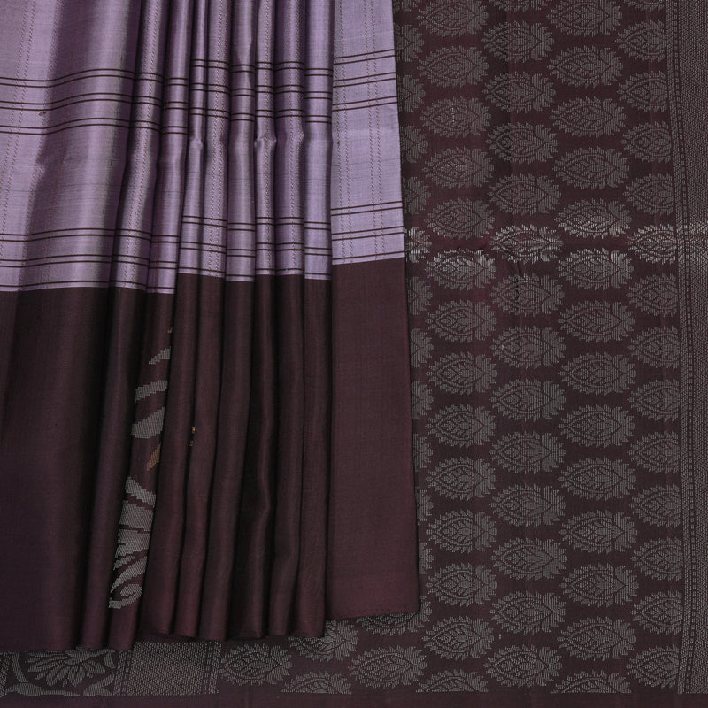 Hayagrivas Lilac Handloom Soft Silk Saree KBF863H8-1