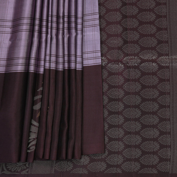 Hayagrivas Lilac Handloom Soft Silk Saree KBF863H8-1
