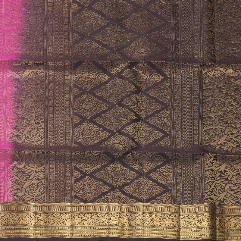 Hayagrivas Vadamalli Purple Handloom Soft Silk Saree KBF863H9-1