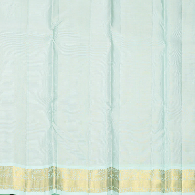 Hayagrivas Handloom Orangish-Pink Kanjivaram Silk Saree with Pista Green Border KBF866H4-1