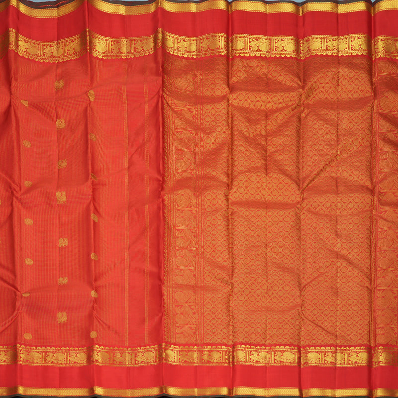 Hayagrivas Handloom Red Kanjivaram Silk Saree KBF867H1-1