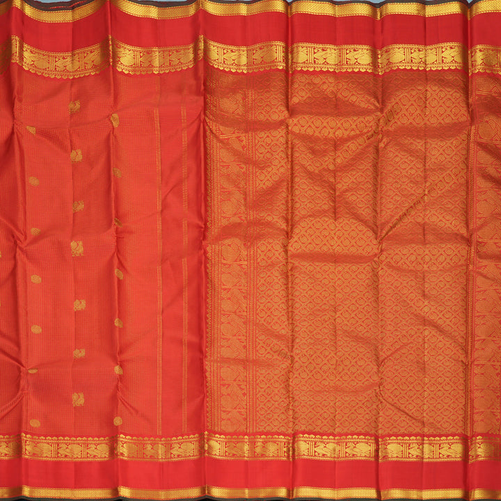 Hayagrivas Handloom Red Kanjivaram Silk Saree KBF867H1-1