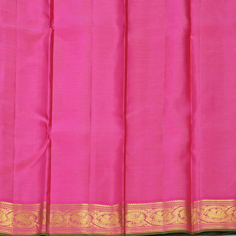 Hayagrivas Handloom Rani Pink Kanjivaram Silk Saree KBF867H4-1