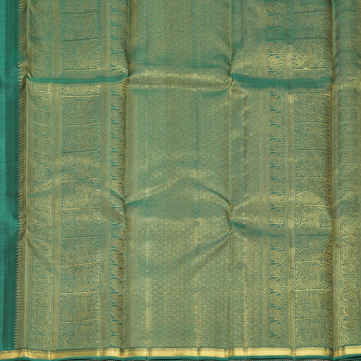Hayagrivas Handloom Pink &amp; Pista Green Zasa Zasa Kattam Kanjivaram Silk Saree KBF868H3-1