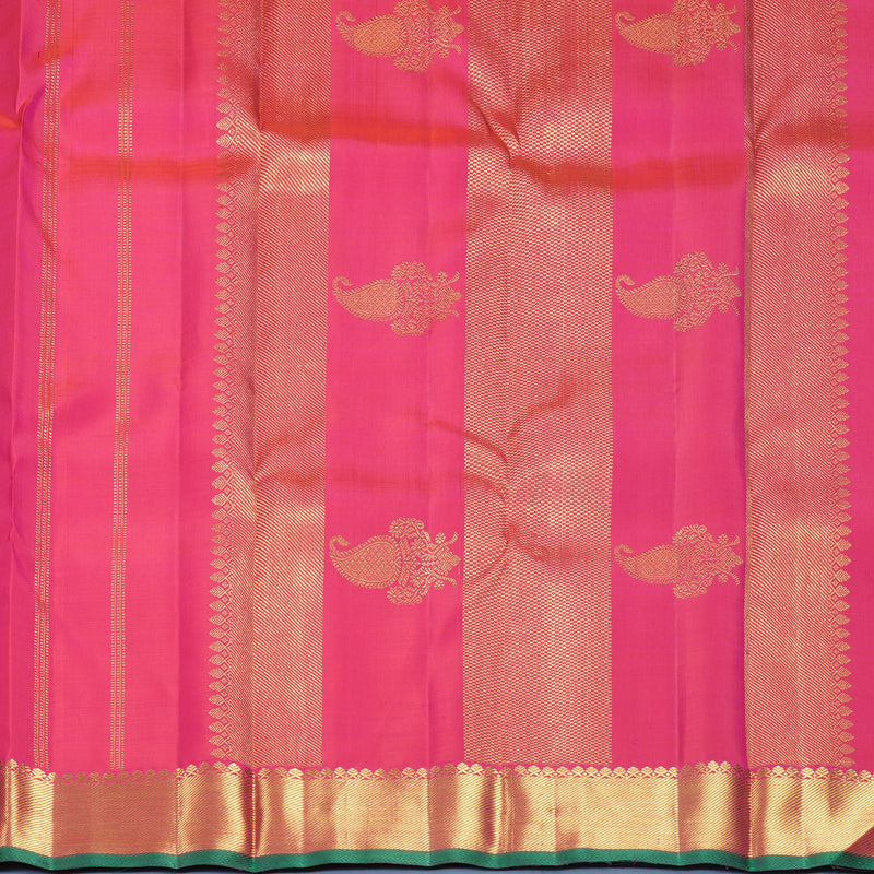 Hayagrivas Handloom Rani Pink Kanjivaram Silk Saree KBF868H4-1
