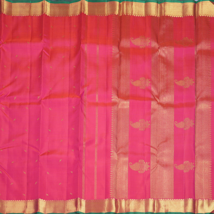 Hayagrivas Handloom Rani Pink Kanjivaram Silk Saree KBF868H4-1