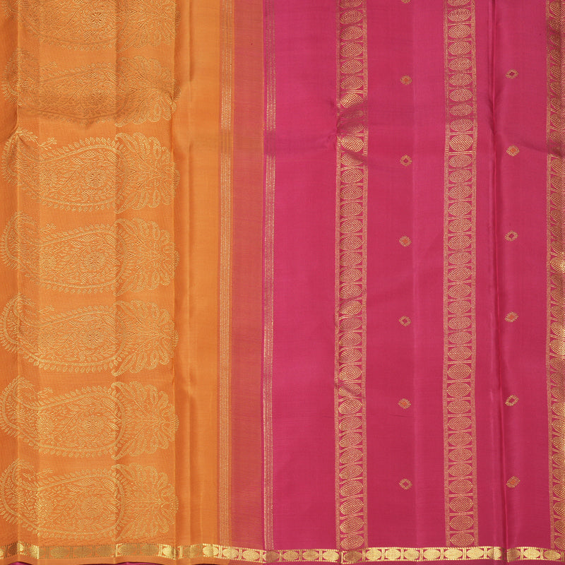 Hayagrivas Handloom Beige Kanjivaram Silk Saree KBF868H6-1