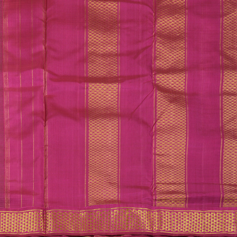 Hayagrivas Handloom Onion Pink Ten Yards Silk Saree with Pink Border KBF86D1-1