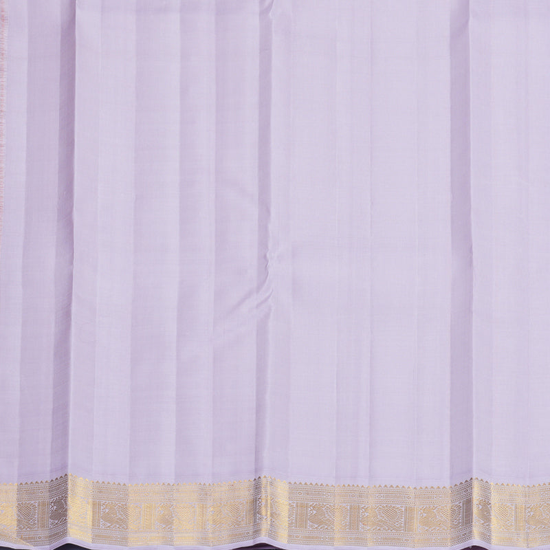 Hayagrivas Handloom Kum Kum Maroon Kanjivaram Silk Saree with Lilac Border KBF871H3-1