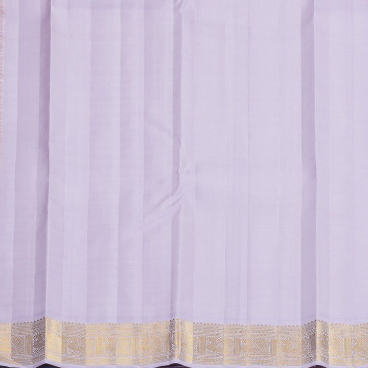 Hayagrivas Handloom Kum Kum Maroon Kanjivaram Silk Saree with Lilac Border KBF871H3-1