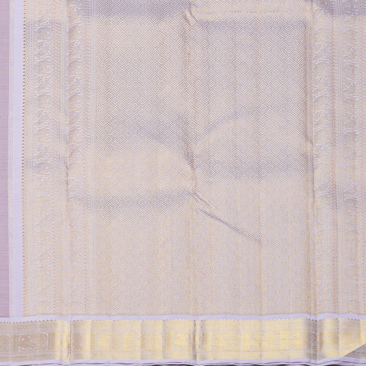 Hayagrivas Handloom Kum Kum Maroon Kanjivaram Silk Saree with Lilac Border KBF871H3-1