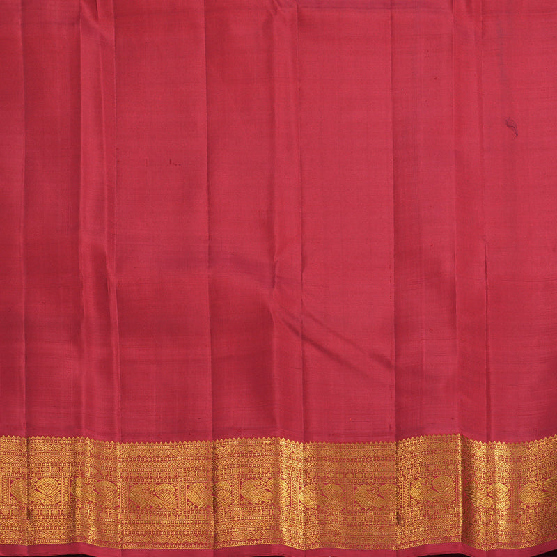 Hayagrivas Handloom MS Blue Kanjivaram Silk Saree with Maroon Border KBF872H3-1