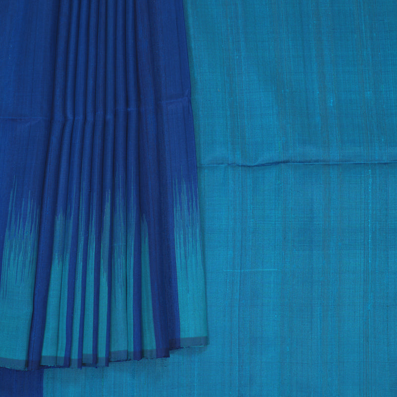 Hayagrivas Dark Blue Handloom Soft Silk Saree KBF875H1-1