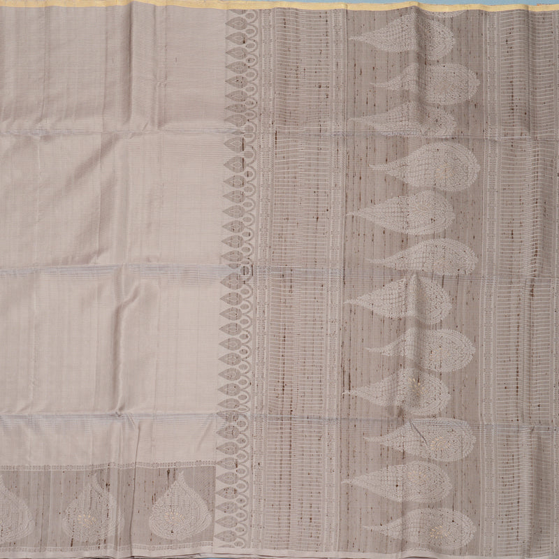Hayagrivas Cream Handloom Soft Silk Saree KBF877H14-1