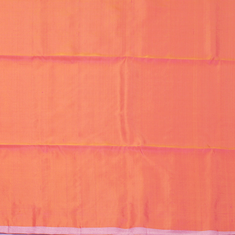 Hayagrivas Orangish-Pink Handloom Soft Silk Saree KBF877H6-2