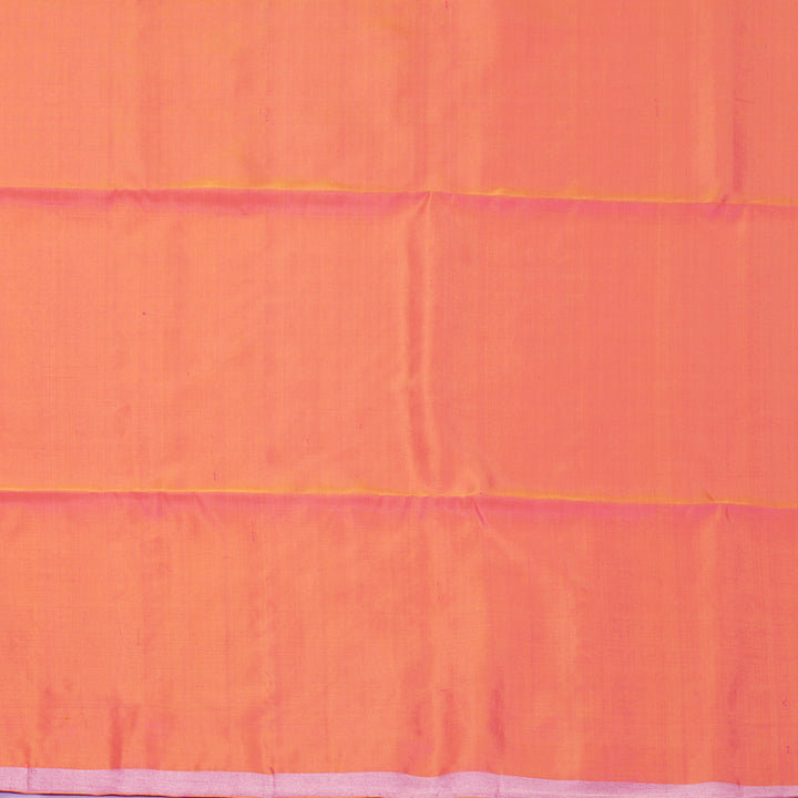 Hayagrivas Orangish-Pink Handloom Soft Silk Saree KBF877H6-2