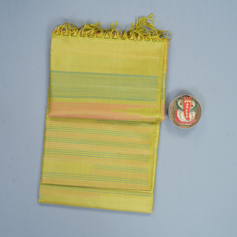 Hayagrivas Pista Green Handloom Soft Silk Saree KBF878H10-1
