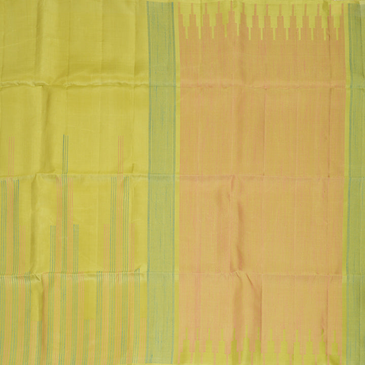 Hayagrivas Pista Green Handloom Soft Silk Saree KBF878H10-1