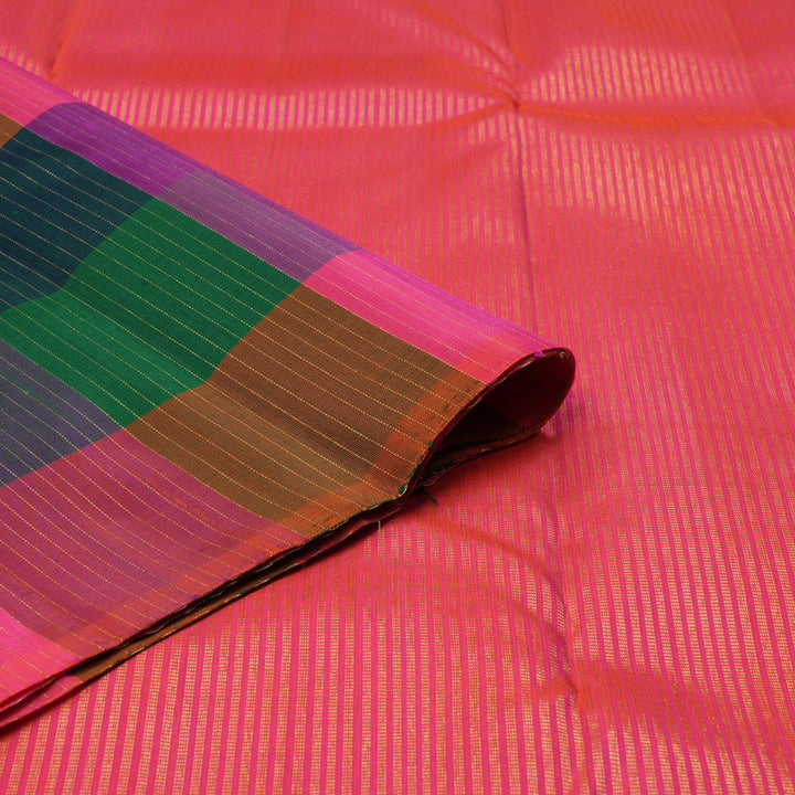 Hayagrivas Handloom Multicolour Checks Kanjivaram Silk Saree KBF87D2-1