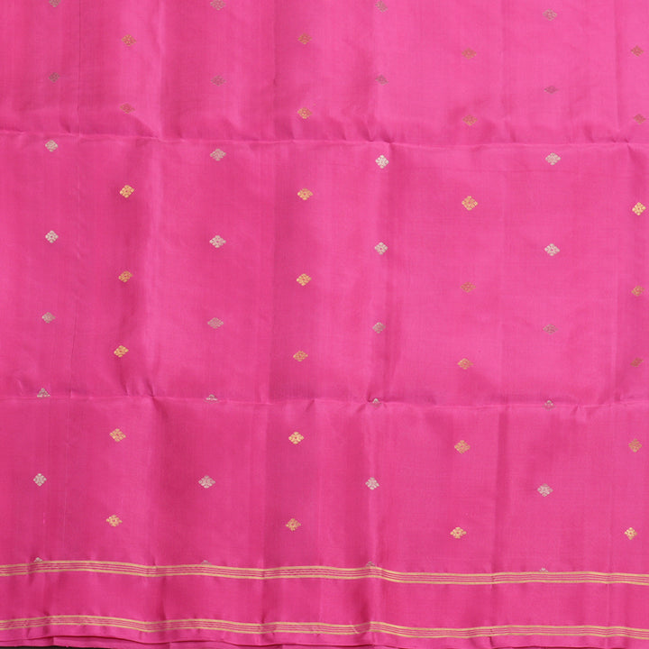 Hayagrivas Orangish-Pink Handloom Soft Silk Saree KBF880H3-3