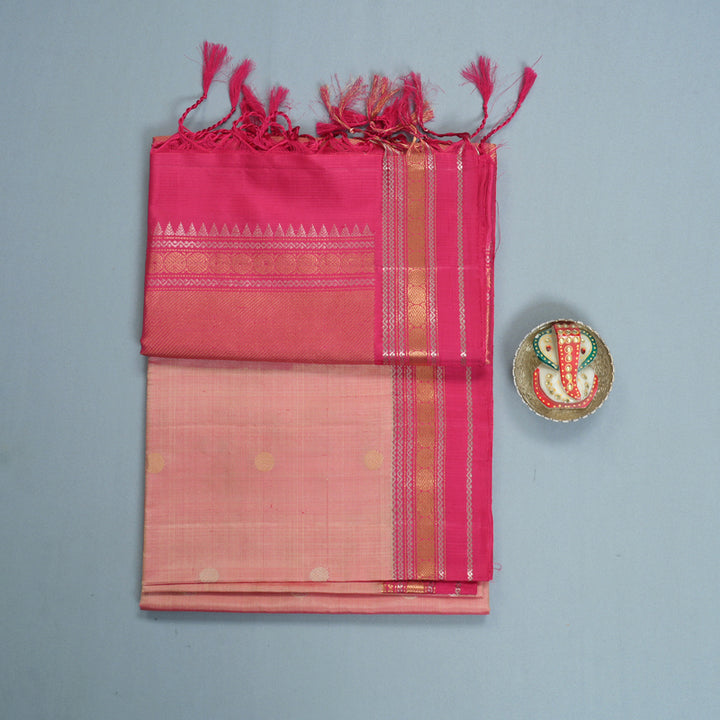 Hayagrivas Onion Pink Handloom Soft Silk Saree KBF880H5-4