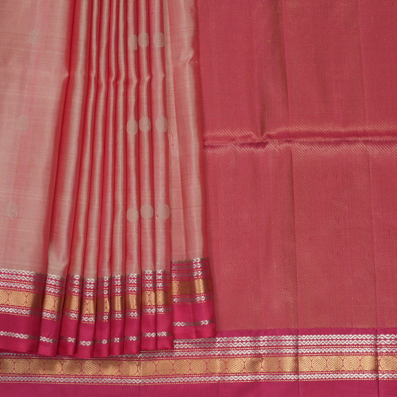 Hayagrivas Onion Pink Handloom Soft Silk Saree KBF880H5-4