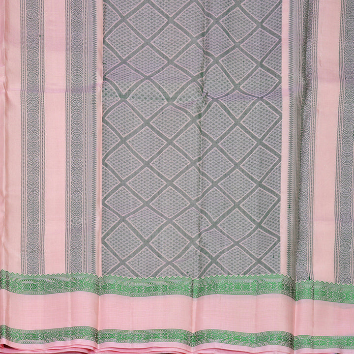 Hayagrivas Baby Pink Handloom Soft Silk Saree KBF880H6-1