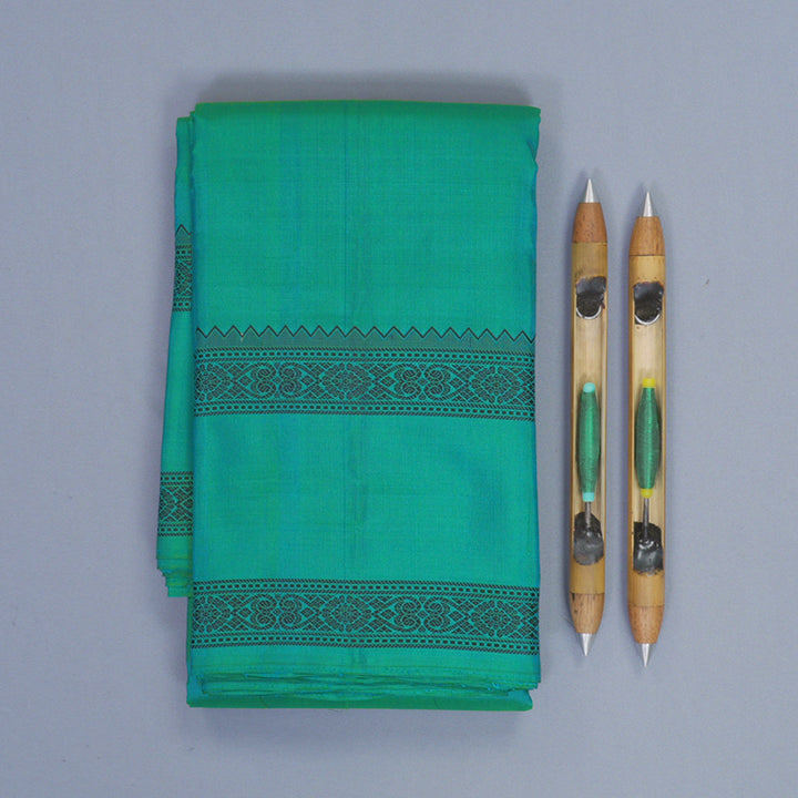 Hayagrivas Aqua Green Handloom Soft Silk Saree KBF880H6-10