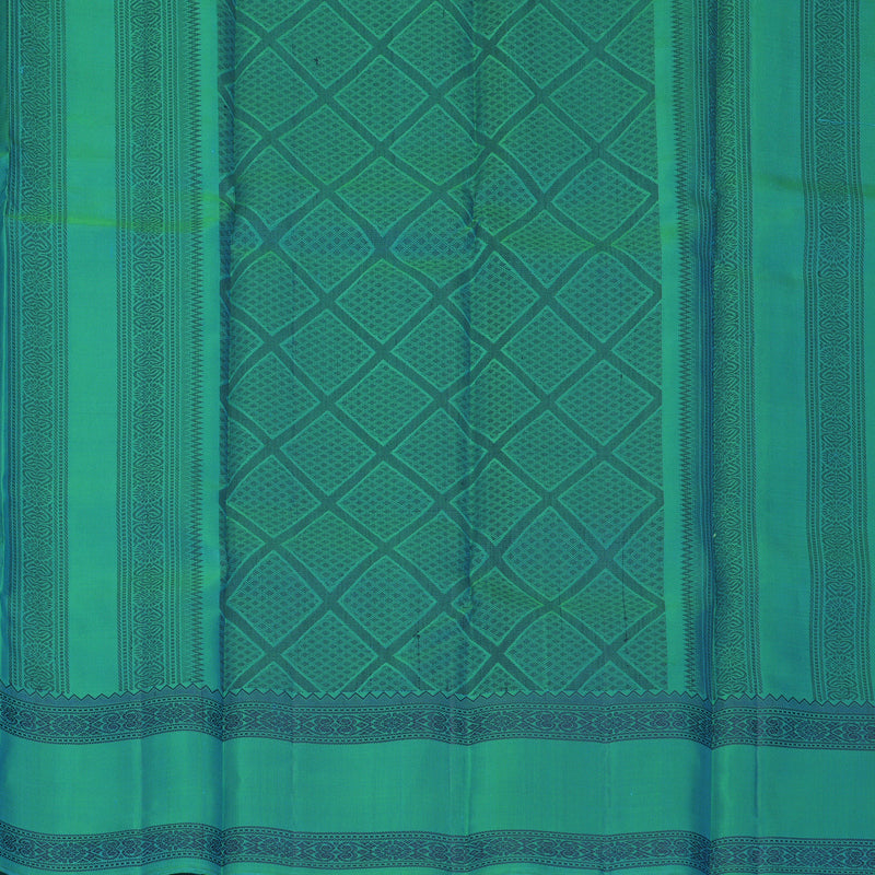Hayagrivas Aqua Green Handloom Soft Silk Saree KBF880H6-10