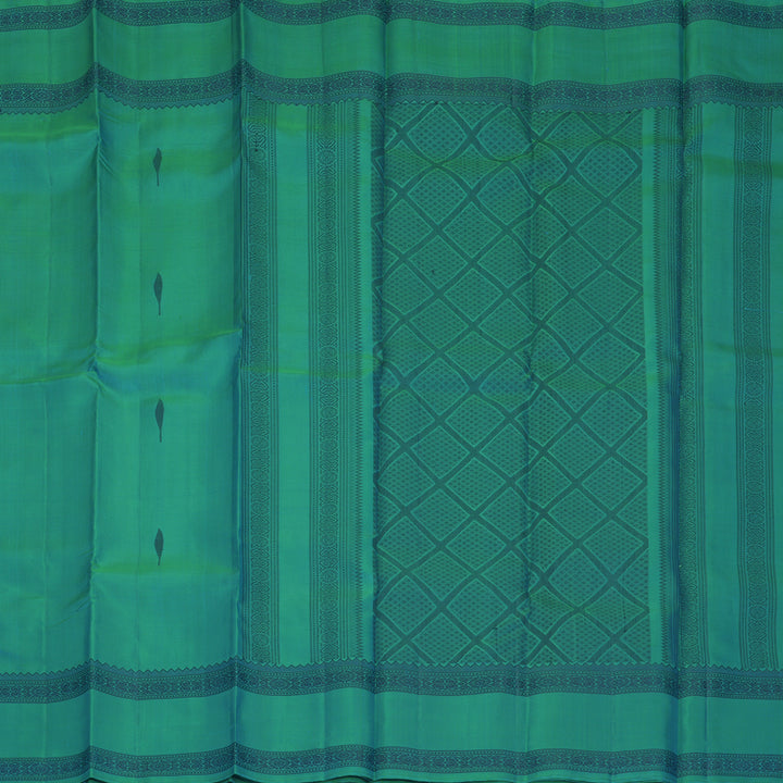 Hayagrivas Aqua Green Handloom Soft Silk Saree KBF880H6-10