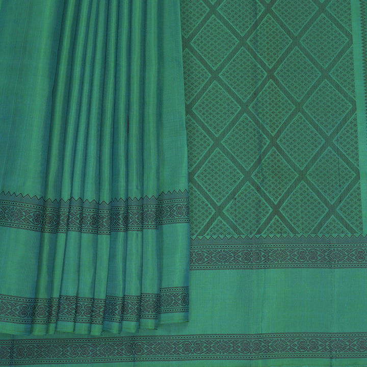 Hayagrivas Aqua Green Handloom Soft Silk Saree KBF880H6-10