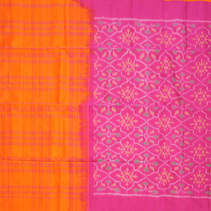 Hayagrivas Fanta Orange Handloom Soft Silk Saree KBF880H6-11