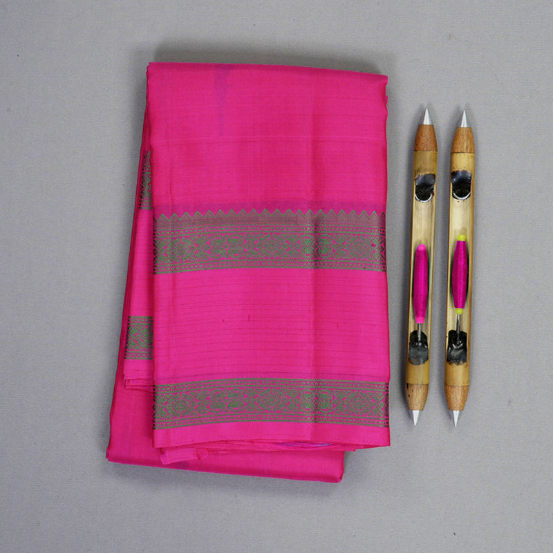 Hayagrivas Rani Pink Handloom Soft Silk Saree KBF880H6-6