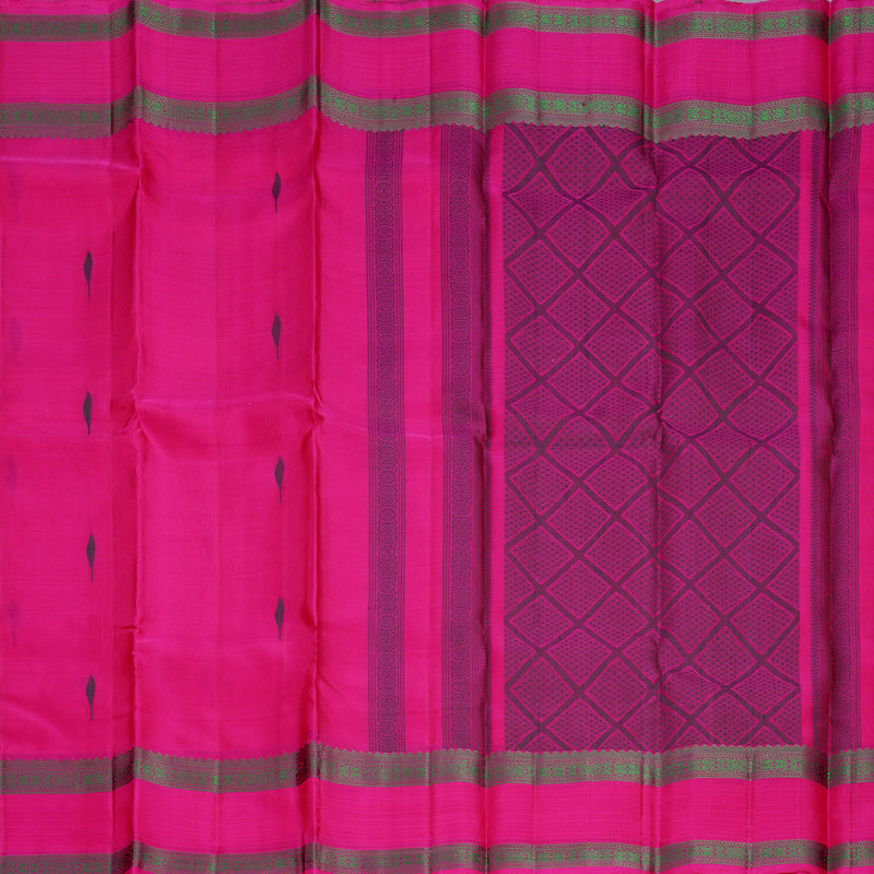 Hayagrivas Rani Pink Handloom Soft Silk Saree KBF880H6-6