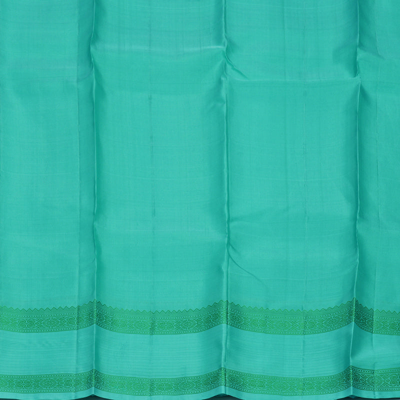 Hayagrivas Sea Blue Handloom Soft Silk Saree KBF880H6-7