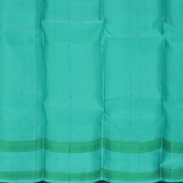 Hayagrivas Sea Blue Handloom Soft Silk Saree KBF880H6-7