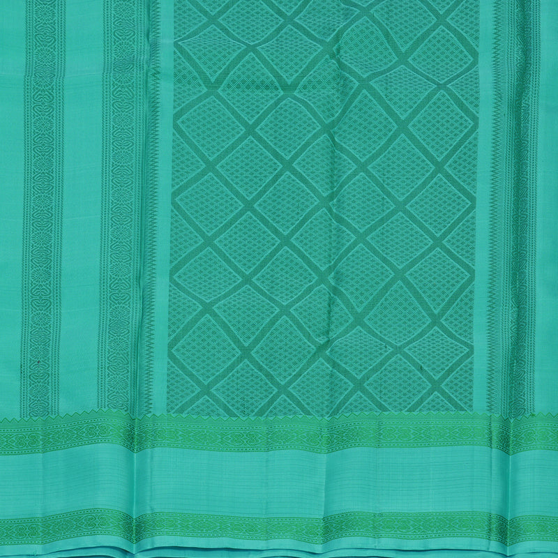 Hayagrivas Sea Blue Handloom Soft Silk Saree KBF880H6-7