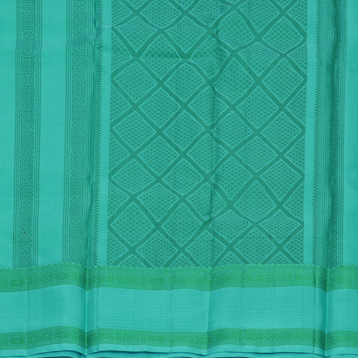 Hayagrivas Sea Blue Handloom Soft Silk Saree KBF880H6-7