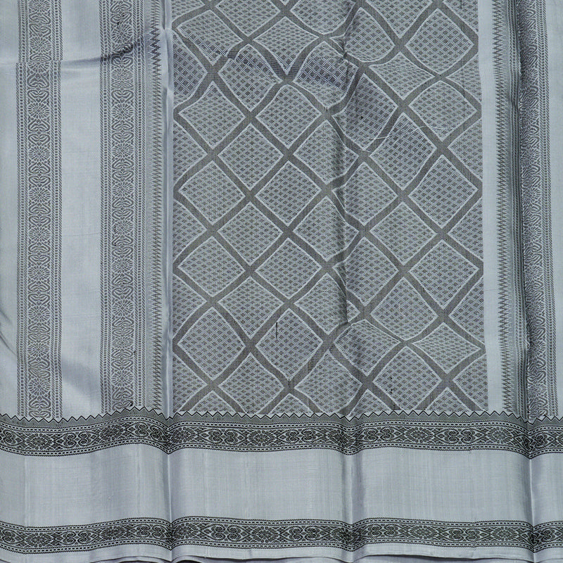 Hayagrivas Grey Handloom Soft Silk Saree KBF880H6-8