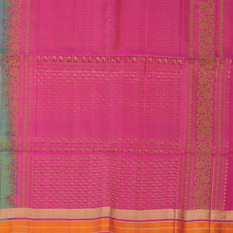 Hayagrivas Aqua Green Handloom Soft Silk Saree KBF880H8-1