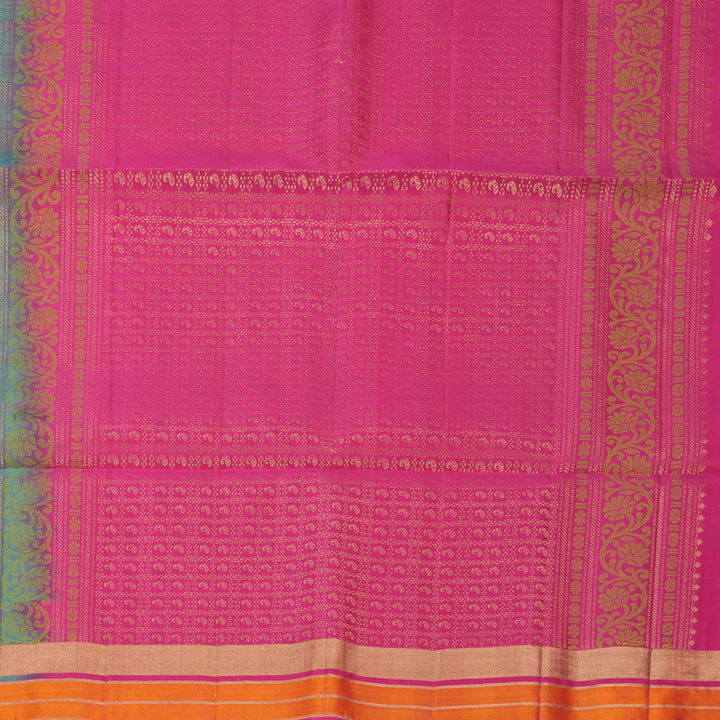 Hayagrivas Aqua Green Handloom Soft Silk Saree KBF880H8-1