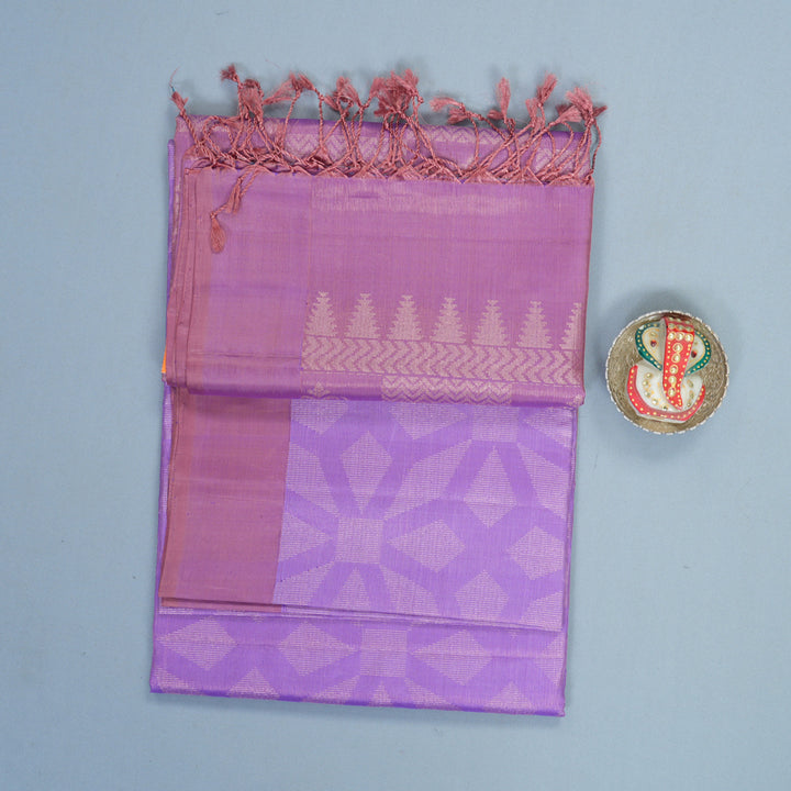 Hayagrivas Lavender Handloom Soft Silk Saree KBF881H15-2