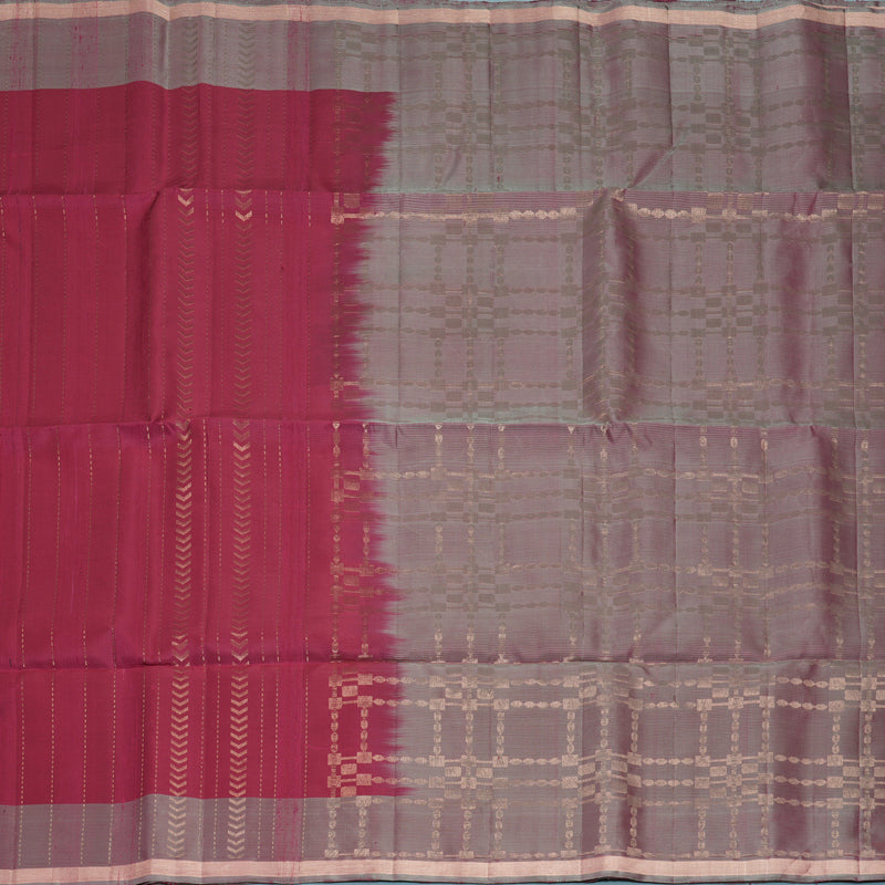 Hayagrivas Magenta Handloom Soft Silk Saree KBF881H17-1