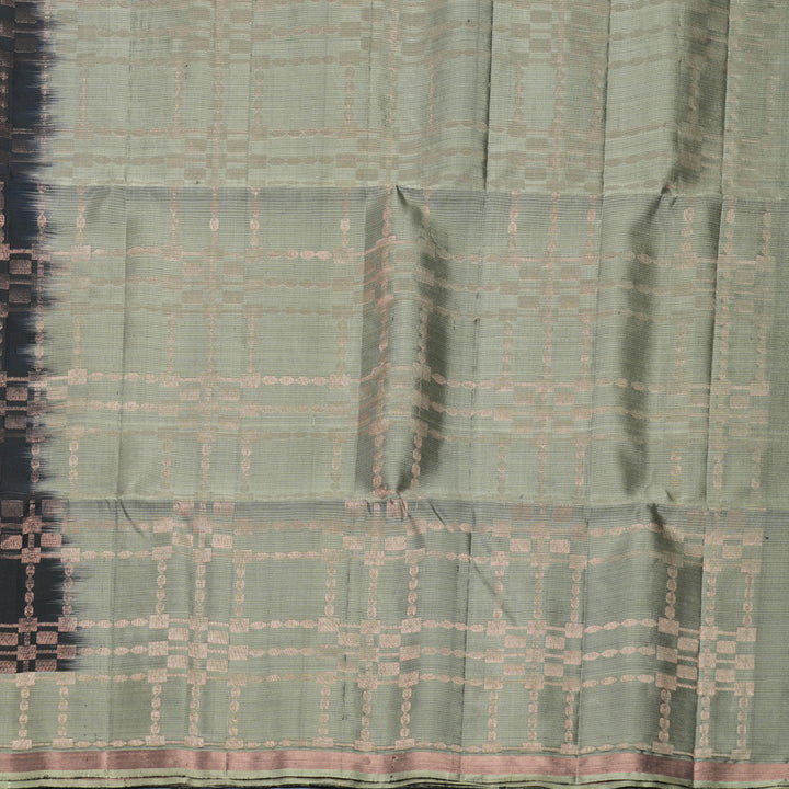 Hayagrivas Black Handloom Soft Silk Saree KBF881H17-2