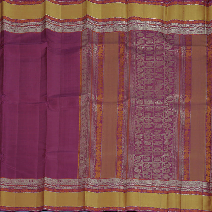 Hayagrivas Purple Handloom Soft Silk Saree KBF881H19-1