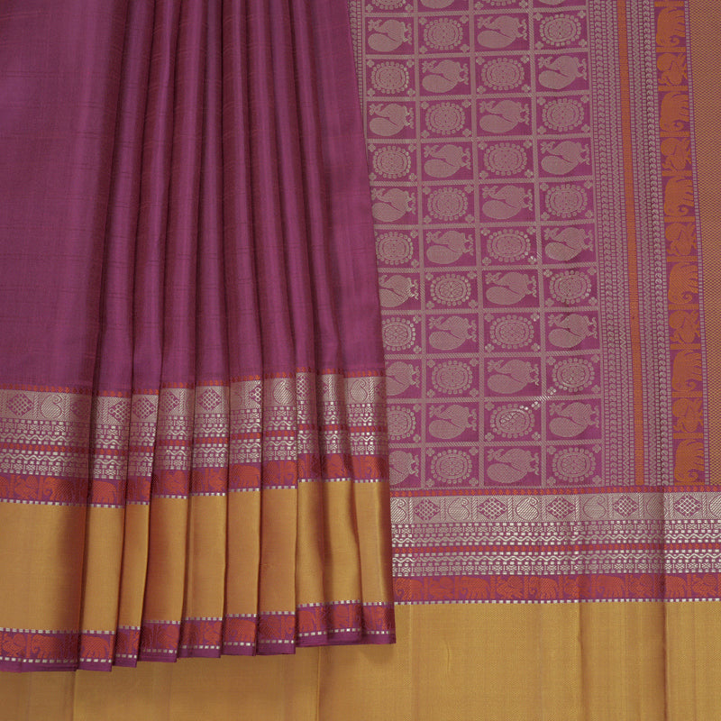 Hayagrivas Purple Handloom Soft Silk Saree KBF881H19-1
